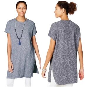 PureJill Short Sleeve Split Hem Tunic